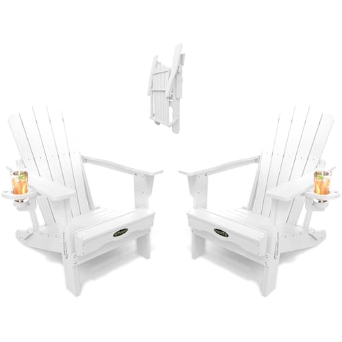Adirondack Chair Wood - مجموعة من قطعتين من كراسي أديرونداك