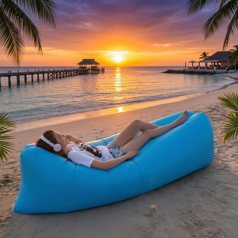 Outdoor Furniture Nearby - أريكة هوائية محمولة قابلة للنفخ، سريعة
