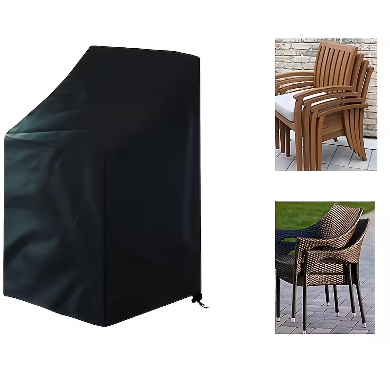 Outdoor Furniture Patio - غطاء كرسي خارجي متين قابل للتكديس،
