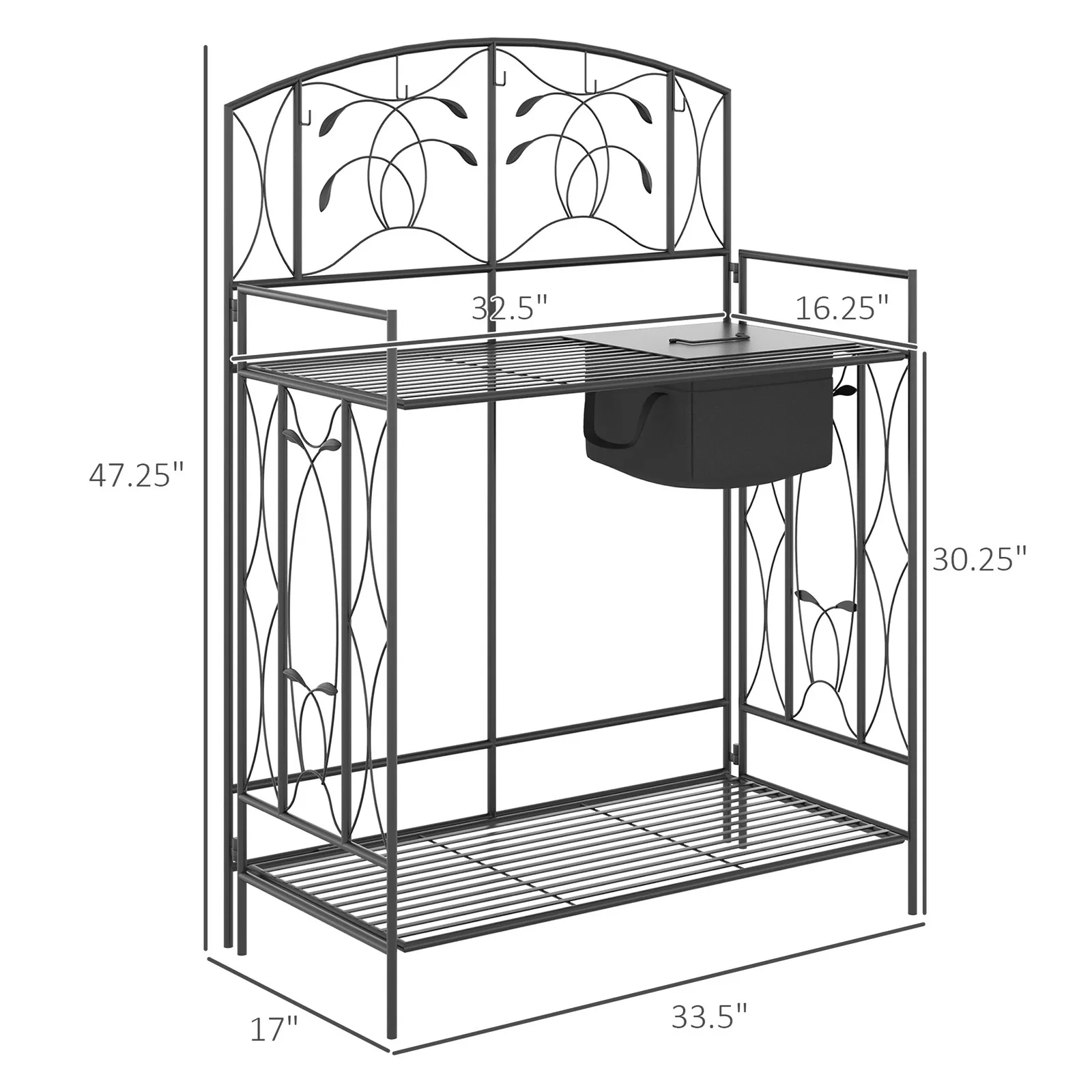 طاولة زراعة معدنية للحدائق مع  - مراجعة Garden Bench Metal وسعره