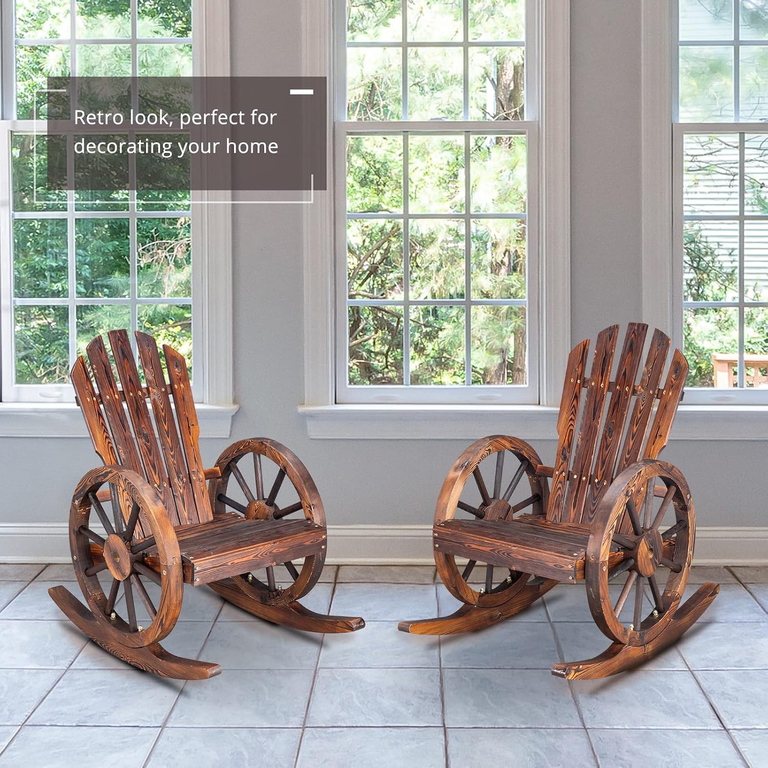مجموعة من كرسيين هزازين أديرون - مراجعة Adirondack Chair Wood وسعره