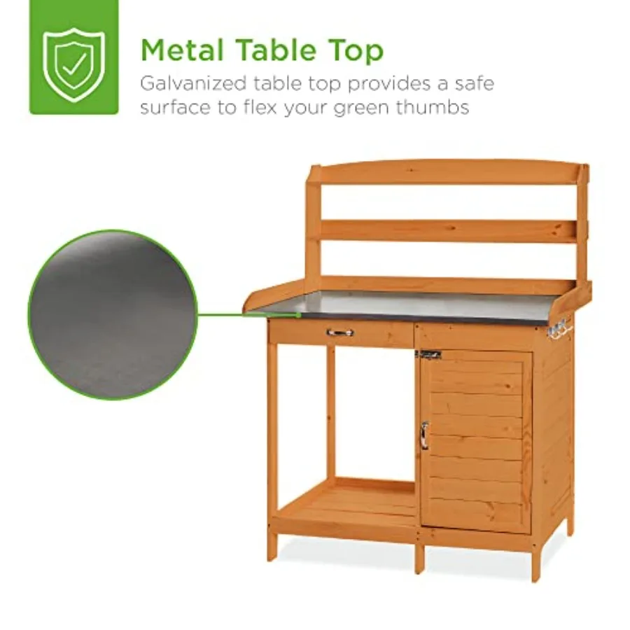 منضدة عمل خشبية لحديقة المنزل، - مراجعة Garden Bench Metal وسعره
