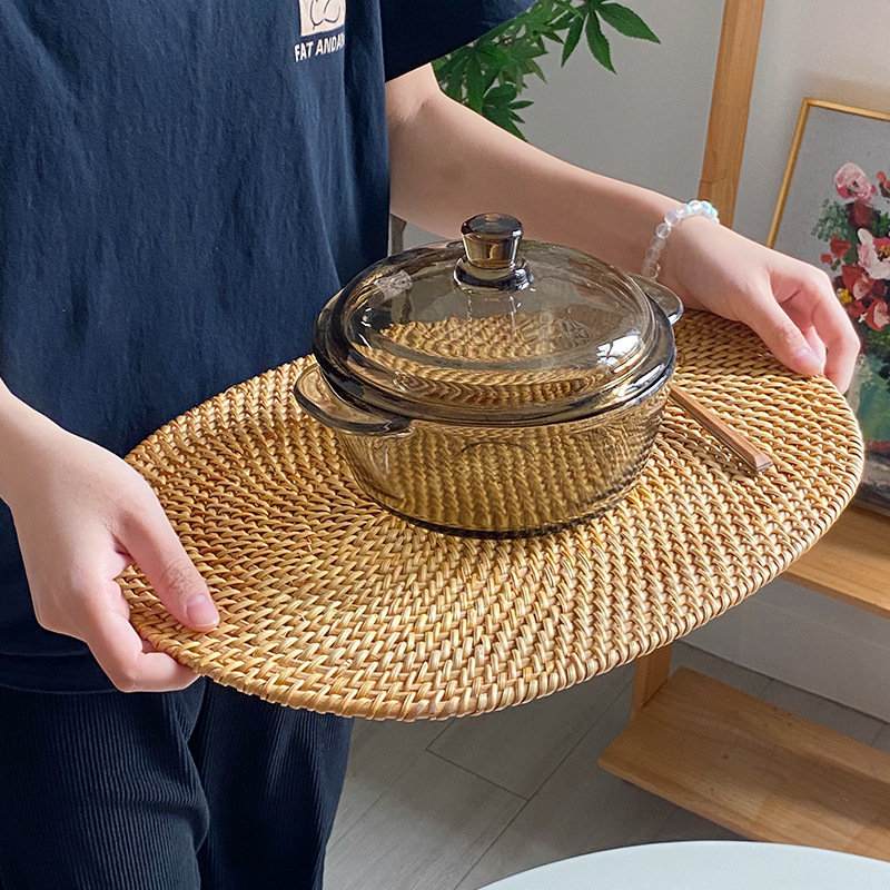 مجموعة مفارش أكواب من الروطان  - مراجعة Outdoor Furniture Rh وسعره