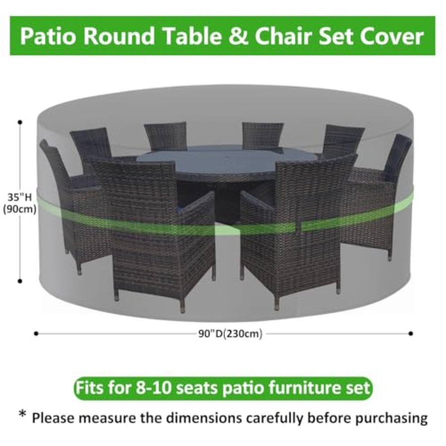 أغطية أثاث الفناء المستديرة، أ - مراجعة Outdoor Furniture Patio وسعره