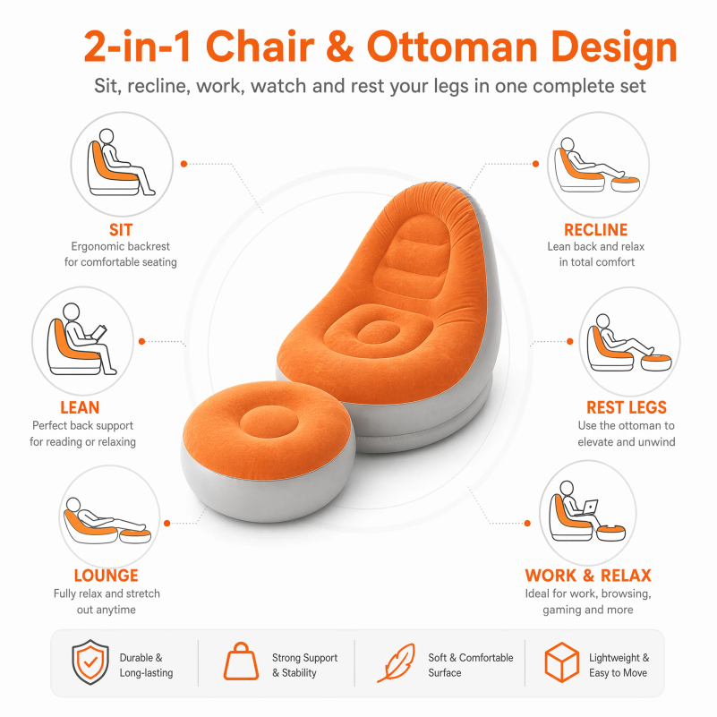 مجموعة أريكة هوائية قابلة للنف - مراجعة Outdoor Furniture Nearby وسعره
