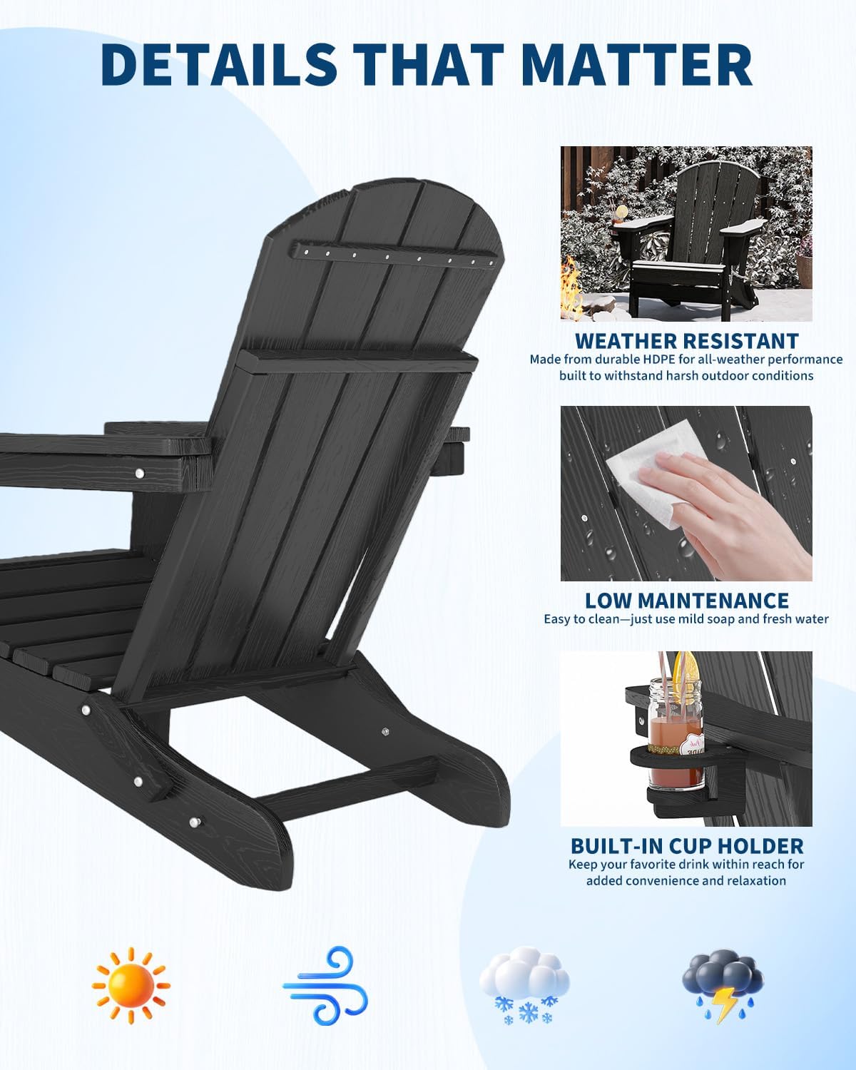 كرسي أديرونداك قابل للطي من ال - مراجعة Adirondack Chair Wood وسعره