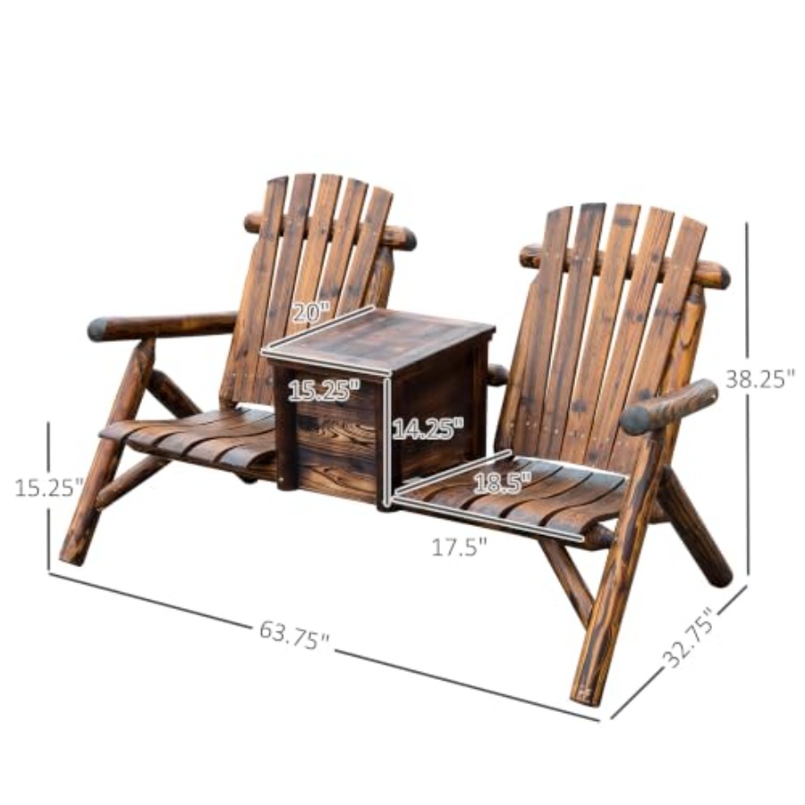كرسي أديرونداك خشبي مزدوج للجل - مراجعة Adirondack Chair Wood وسعره
