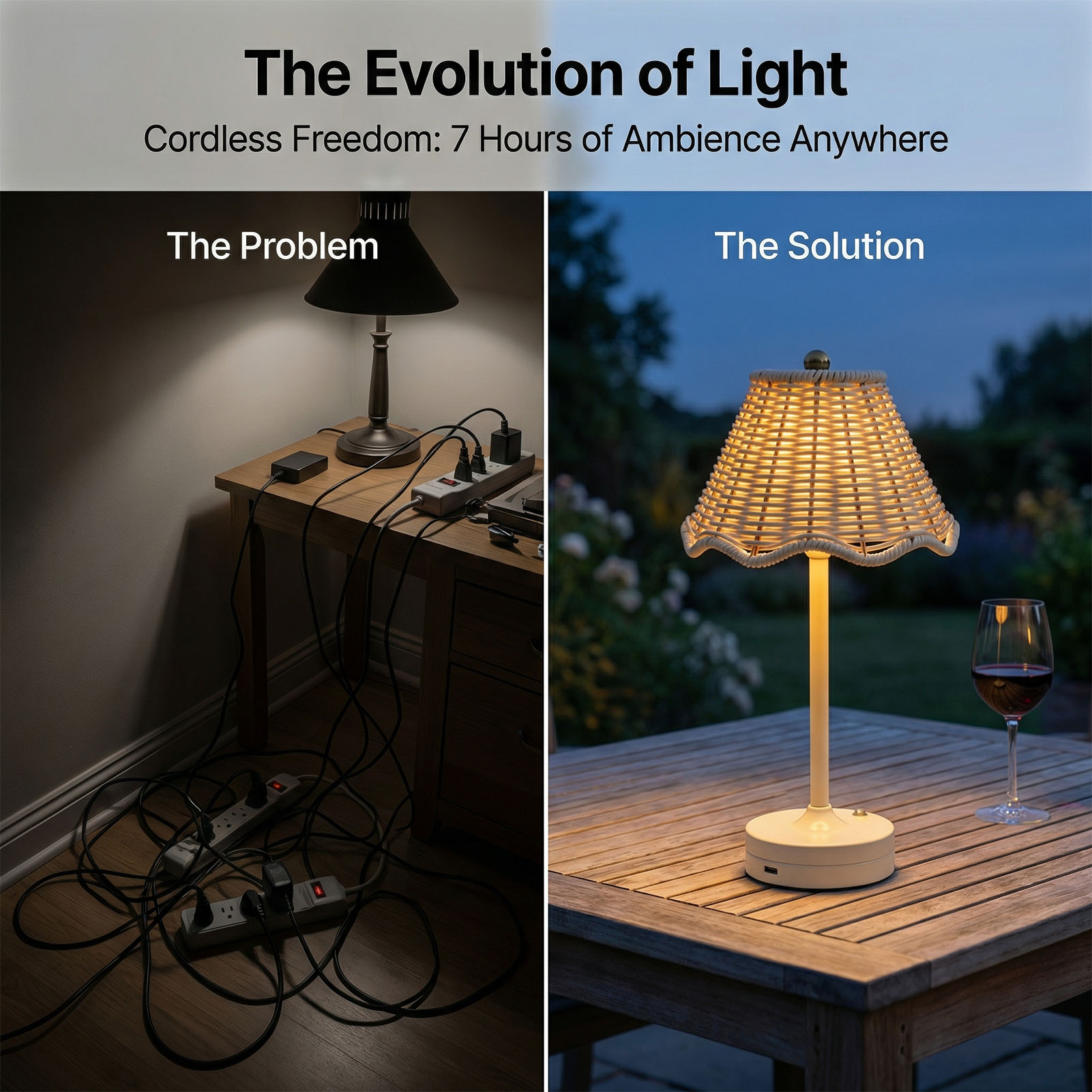 مصباح طاولة LED بتصميم عتيق من - مراجعة Outdoor Furniture Rh وسعره