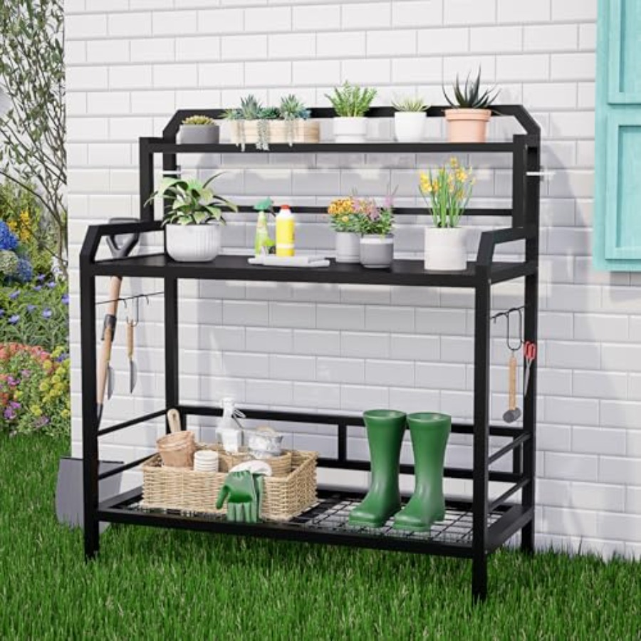 طاولة عمل خارجية معدنية متعددة - مراجعة Garden Bench Metal وسعره