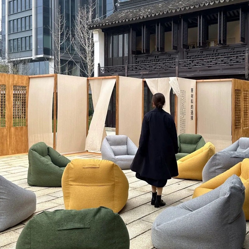 أريكة قماشية قابلة للنفخ على ا - مراجعة Outdoor Furniture Fabric وسعره